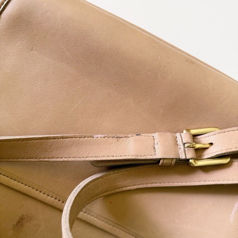 Vintage 90s Coach Brighton Leather Bag Purse British Tan Made in the USA - Picture 9 of 16